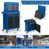 imageGoplus Tool Chest 3in1 Rolling 6 Drawers Tool Cabinet with Detachable Top Toolbox Middle Tool Storage Universal Lockable Wheels Protective Liner Auto Lock Metal Tool Box for Garage WorkshopBlue