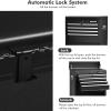 imageGoplus Tool Chest 3in1 Rolling 6 Drawers Tool Cabinet with Detachable Top Toolbox Middle Tool Storage Universal Lockable Wheels Protective Liner Auto Lock Metal Tool Box for Garage WorkshopBlack