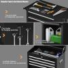 imageGoplus Tool Chest 3in1 Rolling 6 Drawers Tool Cabinet with Detachable Top Toolbox Middle Tool Storage Universal Lockable Wheels Protective Liner Auto Lock Metal Tool Box for Garage WorkshopBlack