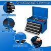 imageGoplus Tool Chest 3in1 Rolling 6 Drawers Tool Cabinet with Detachable Top Toolbox Middle Tool Storage Universal Lockable Wheels Protective Liner Auto Lock Metal Tool Box for Garage WorkshopBlue