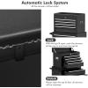 imageGoplus Tool Chest 3in1 Rolling 6 Drawers Tool Cabinet with Detachable Top Toolbox Middle Tool Storage Universal Lockable Wheels Protective Liner Auto Lock Metal Tool Box for Garage WorkshopBlack