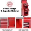 imageGoplus Tool Chest 3in1 Rolling 6 Drawers Tool Cabinet with Detachable Top Toolbox Middle Tool Storage Universal Lockable Wheels Protective Liner Auto Lock Metal Tool Box for Garage WorkshopRed