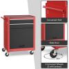 imageGoplus Tool Chest 3in1 Rolling 6 Drawers Tool Cabinet with Detachable Top Toolbox Middle Tool Storage Universal Lockable Wheels Protective Liner Auto Lock Metal Tool Box for Garage WorkshopRed  Black