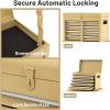 imageGoplus Tool Chest 3in1 Rolling 6 Drawers Tool Cabinet with Detachable Top Toolbox Middle Tool Storage Universal Lockable Wheels Protective Liner Auto Lock Metal Tool Box for Garage WorkshopSand Yellow