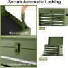 imageGoplus Tool Chest 3in1 Rolling 6 Drawers Tool Cabinet with Detachable Top Toolbox Middle Tool Storage Universal Lockable Wheels Protective Liner Auto Lock Metal Tool Box for Garage WorkshopOlive Green
