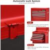 imageGoplus Tool Chest 3in1 Rolling 6 Drawers Tool Cabinet with Detachable Top Toolbox Middle Tool Storage Universal Lockable Wheels Protective Liner Auto Lock Metal Tool Box for Garage WorkshopRed