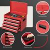 imageGoplus Tool Chest 3in1 Rolling 6 Drawers Tool Cabinet with Detachable Top Toolbox Middle Tool Storage Universal Lockable Wheels Protective Liner Auto Lock Metal Tool Box for Garage WorkshopRed