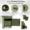 imageGoplus Tool Chest 3in1 Rolling 6 Drawers Tool Cabinet with Detachable Top Toolbox Middle Tool Storage Universal Lockable Wheels Protective Liner Auto Lock Metal Tool Box for Garage WorkshopOlive Green