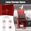 imageGoplus Tool Chest 5Drawer Rolling Tool Storage Cabinet with Detachable Top Tool Box Liner Universal Lockable Wheels Adjustable Shelf Locking Mechanism Metal Tool Cart for Garage WorkshopRed  Black