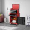 imageGoplus Tool Chest 5Drawer Rolling Tool Storage Cabinet with Detachable Top Tool Box Liner Universal Lockable Wheels Adjustable Shelf Locking Mechanism Metal Tool Cart for Garage WorkshopRed  Black