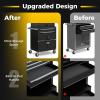 imageGoplus Tool Chest 6 Drawers Extra Large Rolling Too Storage Cabinet with 4 Universal Lockable Wheels Auto Lock Protective Liner 2in1 Heavy Duty Tool Box for Garage WorkshopBlack