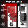 imageGoplus Tool Chest 6 Drawers Extra Large Rolling Too Storage Cabinet with 4 Universal Lockable Wheels Auto Lock Protective Liner 2in1 Heavy Duty Tool Box for Garage WorkshopRed