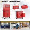 imageGoplus Tool Chest 6 Drawers Extra Large Rolling Too Storage Cabinet with 4 Universal Lockable Wheels Auto Lock Protective Liner 2in1 Heavy Duty Tool Box for Garage WorkshopRed
