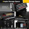 imageGoplus Tool Chest 6 Drawers Extra Large Rolling Too Storage Cabinet with 4 Universal Lockable Wheels Auto Lock Protective Liner 2in1 Heavy Duty Tool Box for Garage WorkshopBlack