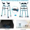 imageGoplus Walkers for Seniors Foldable Standard Walker with 5 Wheels and Removable Padded Armrests 440lbs Lightweight Walking Mobility Aid Folding Platform Walker for Elderly Handicap DisabledBlue  Black