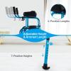imageGoplus Walkers for Seniors Foldable Standard Walker with 5 Wheels and Removable Padded Armrests 440lbs Lightweight Walking Mobility Aid Folding Platform Walker for Elderly Handicap DisabledBlue  Black