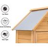 imageGoplus Wooden Storage Shed Fir Wood Cabinet for Outdoor Garden Patio Yard NaturalNatural