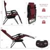 imageGoplus Zero Gravity Lounge Chairs 160Adjustable Folding Recliner wPillow and Cup Holder 350LBS Comfy Outdoor Lounge Chairs for Patio Lawn Yard ampamp CampSet of 2 NavyWine