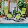 imageGoplus Zero Gravity Lounge Chairs 160Adjustable Folding Recliner wPillow and Cup Holder 350LBS Comfy Outdoor Lounge Chairs for Patio Lawn Yard ampamp CampSet of 2 NavyGreen