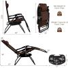 imageGoplus Zero Gravity Lounge Chairs 160Adjustable Folding Recliner wPillow and Cup Holder 350LBS Comfy Outdoor Lounge Chairs for Patio Lawn Yard ampamp CampSet of 2 NavyBrown