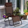 imageGoplus Zero Gravity Lounge Chairs 160Adjustable Folding Recliner wPillow and Cup Holder 350LBS Comfy Outdoor Lounge Chairs for Patio Lawn Yard ampamp CampSet of 2 NavyBrown