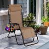 imageGoplus Zero Gravity Lounge Chairs 160Adjustable Folding Recliner wPillow and Cup Holder 350LBS Comfy Outdoor Lounge Chairs for Patio Lawn Yard ampamp CampSet of 2 NavyBeige
