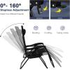 imageGoplus Zero Gravity Lounge Chairs 160Adjustable Folding Recliner wPillow and Cup Holder 350LBS Comfy Outdoor Lounge Chairs for Patio Lawn Yard ampamp CampSet of 2 NavyBlack
