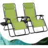 imageGoplus Zero Gravity Lounge Chairs 160Adjustable Folding Recliner wPillow and Cup Holder 350LBS Comfy Outdoor Lounge Chairs for Patio Lawn Yard ampamp CampSet of 2 NavyGreen