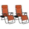 imageGoplus Zero Gravity Lounge Chairs 160Adjustable Folding Recliner wPillow and Cup Holder 350LBS Comfy Outdoor Lounge Chairs for Patio Lawn Yard ampamp CampSet of 2 NavyOrange