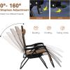 imageGoplus Zero Gravity Lounge Chairs 160Adjustable Folding Recliner wPillow and Cup Holder 350LBS Comfy Outdoor Lounge Chairs for Patio Lawn Yard ampamp CampSet of 2 NavyBeige