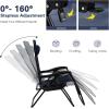 imageGoplus Zero Gravity Lounge Chairs 160Adjustable Folding Recliner wPillow and Cup Holder 350LBS Comfy Outdoor Lounge Chairs for Patio Lawn Yard ampamp CampSet of 2 NavyNavy