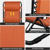 imageGoplus Zero Gravity Lounge Chairs 160Adjustable Folding Recliner wPillow and Cup Holder 350LBS Comfy Outdoor Lounge Chairs for Patio Lawn Yard ampamp CampSet of 2 NavyOrange