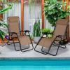imageGoplus Zero Gravity Lounge Chairs 160Adjustable Folding Recliner wPillow and Cup Holder 350LBS Comfy Outdoor Lounge Chairs for Patio Lawn Yard ampamp CampSet of 2 NavyBeige