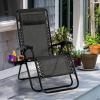 imageGoplus Zero Gravity Lounge Chairs 160Adjustable Folding Recliner wPillow and Cup Holder 350LBS Comfy Outdoor Lounge Chairs for Patio Lawn Yard ampamp CampSet of 2 NavyGrey