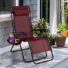 imageGoplus Zero Gravity Lounge Chairs 160Adjustable Folding Recliner wPillow and Cup Holder 350LBS Comfy Outdoor Lounge Chairs for Patio Lawn Yard ampamp CampSet of 2 NavyWine