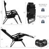imageGoplus Zero Gravity Lounge Chairs 160Adjustable Folding Recliner wPillow and Cup Holder 350LBS Comfy Outdoor Lounge Chairs for Patio Lawn Yard ampamp CampSet of 2 NavyBlack