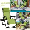 imageGoplus Zero Gravity Lounge Chairs 160Adjustable Folding Recliner wPillow and Cup Holder 350LBS Comfy Outdoor Lounge Chairs for Patio Lawn Yard ampamp CampSet of 2 NavyGreen