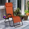 imageGoplus Zero Gravity Lounge Chairs 160Adjustable Folding Recliner wPillow and Cup Holder 350LBS Comfy Outdoor Lounge Chairs for Patio Lawn Yard ampamp CampSet of 2 NavyOrange