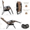 imageGoplus Zero Gravity Lounge Chairs 160Adjustable Folding Recliner wPillow and Cup Holder 350LBS Comfy Outdoor Lounge Chairs for Patio Lawn Yard ampamp CampSet of 2 NavyBeige