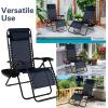 imageGoplus Zero Gravity Lounge Chairs 160Adjustable Folding Recliner wPillow and Cup Holder 350LBS Comfy Outdoor Lounge Chairs for Patio Lawn Yard ampamp CampSet of 2 NavyNavy