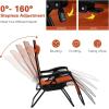 imageGoplus Zero Gravity Lounge Chairs 160Adjustable Folding Recliner wPillow and Cup Holder 350LBS Comfy Outdoor Lounge Chairs for Patio Lawn Yard ampamp CampSet of 2 NavyOrange