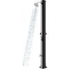 imageGoplus 10 Gallon Solar Heated Outdoor Shower 72 FT Freestanding Garden Pool Shower with Rotating Shower Head Temperature Adjustment ampamp Foot Shower for Outside Backyard Beach SilverBlack