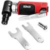 imageGoplus 14inch Angle Air Die Grinder 20000 RPM Free Speed w 14quot 18quot Collets and 2 Wrenches RedBlack