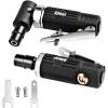imageGoplus 2PCS Air Die Grinder Set StraightAngled Air Die Grinder Kit with 14 and 18 Collets Compact Air Power Die Grinder for Grinding Chamfering Polishing 2PCS Air Die Grinder Set