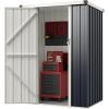 imageGoplus 38 x 28 FT Storage Shed Outdoor AllWeather Steel Utility Storage House wLockable Door Snapon Arrow Leaning Organizer Bike Tool Garden Sheds for Yard Lawn Patio