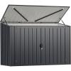 imageGoplus 63 x 26 FT Metal Outdoor Storage Shed Snapon Structures for Efficient Assembly Color Steel Utility Storage Cabinet wLockable Door Garden Tool Sheds for Backyard Lawn Patio