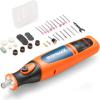 imageGoplus Cordless Rotary Tool Kit with 40 Accessories 8V Liion 5Speed Front LED Lights MultiPurpose Rotary Tool Set Perfect for Cutting Wood Carving Engraving Polishing and Detail Sanding