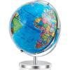 imageGoplus Desktop World Globe with LED Lights 720 Rotation Easy to Read Labels over 4000 Locations for Classroom Office