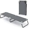 imageGoplus Folding Camping Cot Heavy Duty Collapsible Foldable Camping Bed for Adults Kids with NonSlip Foot Pad Indoor Outdoor Portable Sleeping Cot for Hiking Camping Fishing BlueGrey