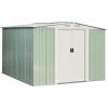 imageGoplus Galvanized Steel Outdoor Storage Shed 85X 85Ft Heavy Duty Tool House WSliding Door for Garden LawnLight GreenLight Green